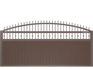 Откатные автоматические ворота DoorHan премиум классик серии slg-a арочные с пиками, 4700х2600