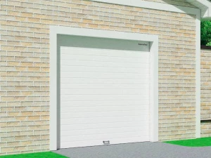 Гаражные секционные ворота с пружинами растяжения серии rsd01lux (люкс) цвет белый ral 9003