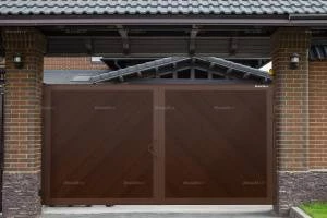 Уличные распашные ворота премиум, 3300х2000