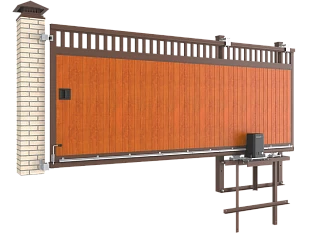 Откатные автоматические ворота под ключ DoorHan премиум классик серии slg-a, 6500х1100