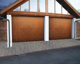 Гаражные секционные ворота премиум классик под 2 авто