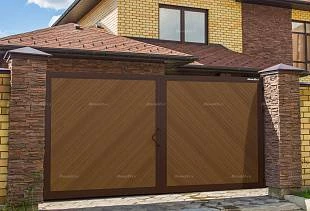 Уличные распашные ворота премиум, 3200х1800