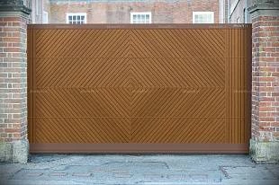 Уличные откатные ворота премиум, 3300х2200