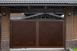 Уличные распашные ворота премиум, 3100х1800