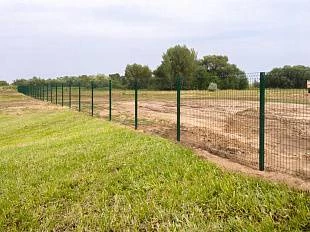 Секция Оптима из прутка 5 мм, 2535x2030 с ячейкой 55х200 цвет зеленый ral 6005